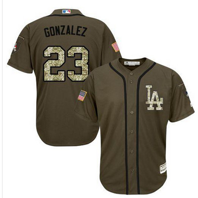 Dodgers #23 Adrian Gonzalez Green Salute to Service Stitched MLB Jersey Dodgers #23 Adrian Gonzalez Green Salute to Service Stitched MLB Jersey