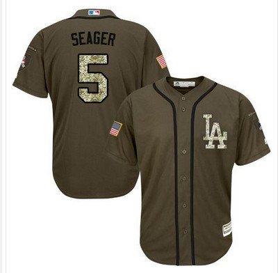 Dodgers #5 Corey Seager Green Salute to Service Stitched MLB Jersey Dodgers #5 Corey Seager Green Salute to Service Stitched MLB Jersey