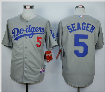Los Angeles Dodgers #5 Corey Seager Grey Cool Base Stitched MLB Jersey Los Angeles Dodgers #5 Corey Seager Grey Cool Base Stitched MLB Jersey