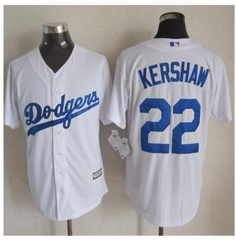 Los Angeles Dodgers #22 Clayton Kershaw White New Cool Base Stitched Baseball Jersey Los Angeles Dodgers #22 Clayton Kershaw White New Cool Base Stitched Baseball Jersey