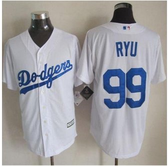Los Angeles Dodgers #99 Hyun-Jin Ryu White New Cool Base Stitched Baseball Jersey Los Angeles Dodgers #99 Hyun-Jin Ryu White New Cool Base Stitched Baseball Jersey