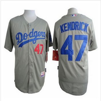 Los Angeles Dodgers #47 Howie Kendrick Grey Cool Base Stitched Baseball Jersey Los Angeles Dodgers #47 Howie Kendrick Grey Cool Base Stitched Baseball Jersey