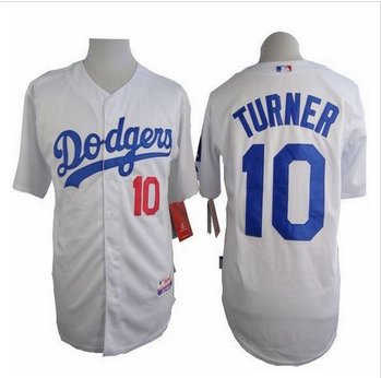 Los Angeles Dodgers #10 Justin Turner White Cool Base Stitched Baseball Jersey Los Angeles Dodgers #10 Justin Turner White Cool Base Stitched Baseball Jersey