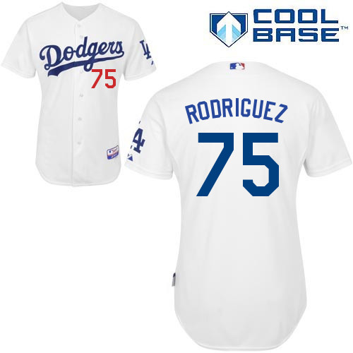 Los Angeles Dodgers#75 Rodriguez Majestic Authentic White Jersey Los Angeles Dodgers#75 Rodriguez Majestic Authentic White Jersey