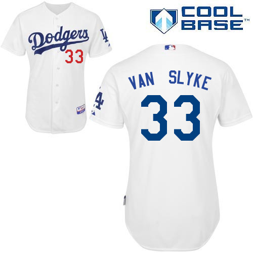 Los Angeles Dodgers#33 Van Slyke Majestic Authentic White Jersey Los Angeles Dodgers#33 Van Slyke Majestic Authentic White Jersey