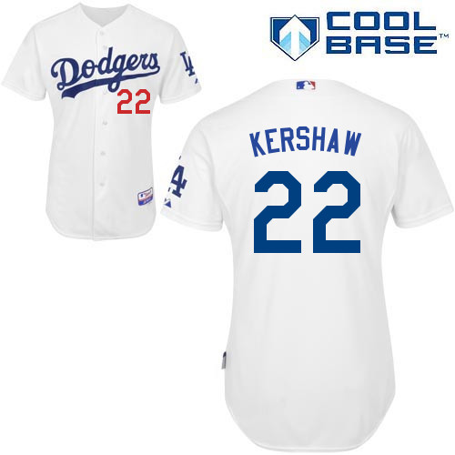 Los Angeles Dodgers#22 Kershaw Majestic Authentic White Jersey Los Angeles Dodgers#22 Kershaw Majestic Authentic White Jersey
