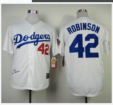 Los Angeles Dodgers Mitchell And Ness 1955 #42 Jackie Robinson White Throwback Stitched Baseball Jersey Los Angeles Dodgers Mitchell And Ness 1955 #42 Jackie Robinson White Throwback Stitched Baseball Jersey