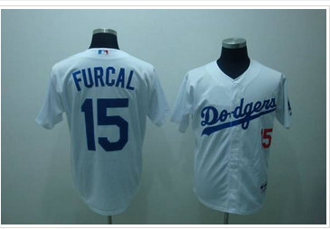 Los Angeles Dodgers #15Furcal White Cool Base Stitched Baseball Jersey Los Angeles Dodgers #15Furcal White Cool Base Stitched Baseball Jersey