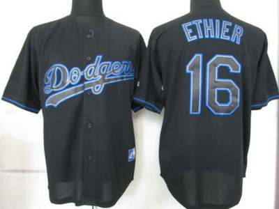 MLB Los Angeles Dodgers 16 Ethier Black Fashion Jersey MLB Los Angeles Dodgers 16 Ethier Black Fashion Jersey