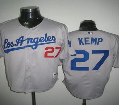 Los Angeles Dodgers 27 Kemp gray Jerseys Los Angeles Dodgers 27 Kemp gray Jerseys
