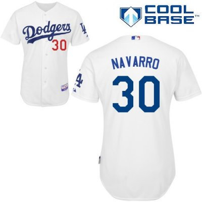 Los Angeles Dodgers 30# dioner navarro MLB white Jerseys Los Angeles Dodgers 30# dioner navarro MLB white Jerseys