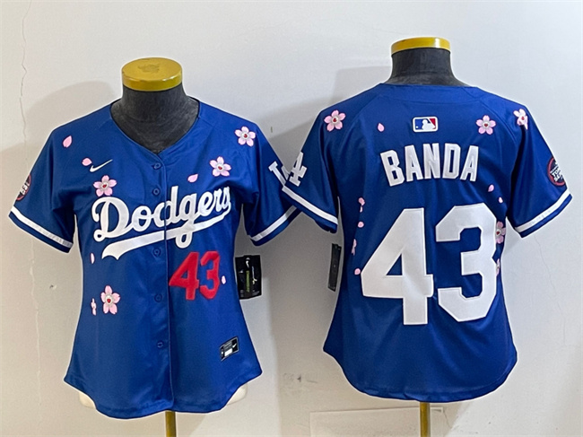 Women's Los Angeles Dodgers #43 Anthony Banda Royal 2025 Tokyo Series Limited Stitched Baseball Jersey(Run Small) Women's Los Angeles Dodgers #43 Anthony Banda Royal 2025 Tokyo Series Limited Stitched Baseball Jersey(Run Small)