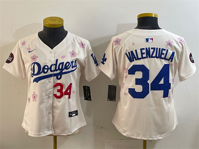 Youth Los Angeles Dodgers #34 Fernando Valenzuela Cream 2025 Tokyo Series Limited Stitched Baseball Jersey Youth Los Angeles Dodgers #34 Fernando Valenzuela Cream 2025 Tokyo Series Limited Stitched Baseball Jersey