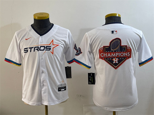 Youth Houston Astros Team Big Logo White 2025 City Connect Limited Stitched Baseball Jersey 001 Youth Houston Astros Team Big Logo White 2025 City Connect Limited Stitched Baseball Jersey 001