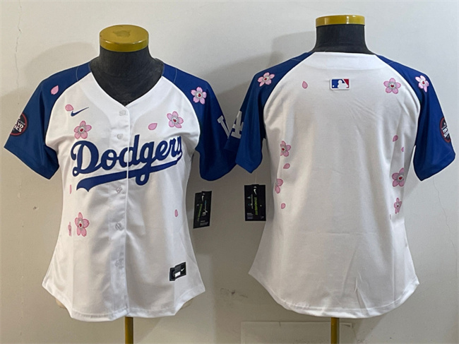 Youth Los Angeles Dodgers Blank White Royal 2025 Tokyo Series Limited Stitched Baseball Jersey Youth Los Angeles Dodgers Blank White Royal 2025 Tokyo Series Limited Stitched Baseball Jersey