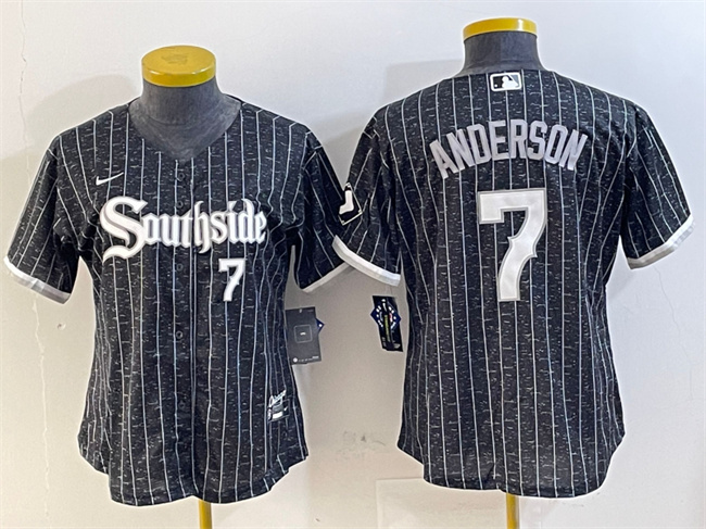 Youth Chicago White Sox #7 Tim Anderson Black City Connect Stitched Jersey Youth Chicago White Sox #7 Tim Anderson Black City Connect Stitched Jersey