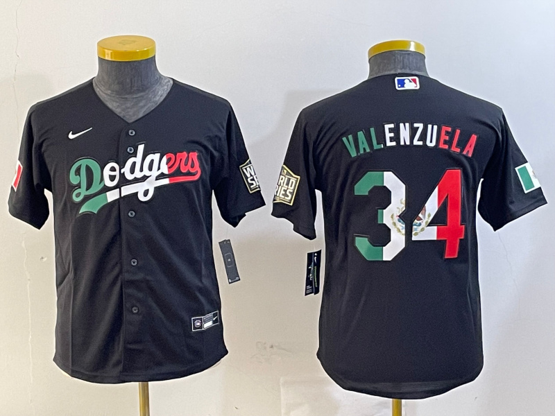 Youth Los Angeles Dodgers #34 Fernando Valenzuela Authentic Collection Stitched MLB Jersey Youth Los Angeles Dodgers #34 Fernando Valenzuela Authentic Collection Stitched MLB Jersey