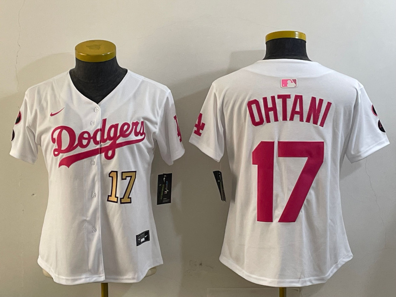 Women's Los Angeles Dodgers #17 Miguel Vargas White Cool Base Stitched Baseball Jersey 8 Women's Los Angeles Dodgers #17 Miguel Vargas White Cool Base Stitched Baseball Jersey 8