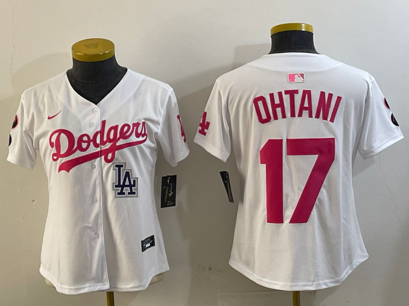 Women's Los Angeles Dodgers #17 Miguel Vargas White Cool Base Stitched Baseball Jersey 7 Women's Los Angeles Dodgers #17 Miguel Vargas White Cool Base Stitched Baseball Jersey 7