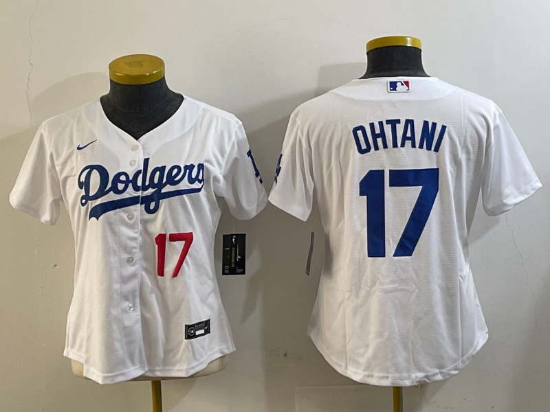 Women's Los Angeles Dodgers #17 Miguel Vargas White Cool Base Stitched Baseball Jersey 2 Women's Los Angeles Dodgers #17 Miguel Vargas White Cool Base Stitched Baseball Jersey 2