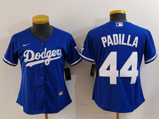 Women's Los Angeles Dodgers #44 Vicente Padilla Blue Stitched Jersey(Run Small) Women's Los Angeles Dodgers #44 Vicente Padilla Blue Stitched Jersey(Run Small)