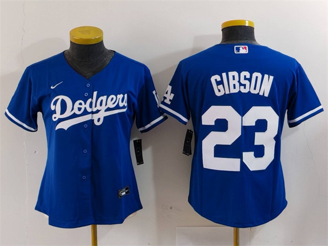 Women's Los Angeles Dodgers #23 Kirk Gibson Blue Stitched Jersey(Run Small) Women's Los Angeles Dodgers #23 Kirk Gibson Blue Stitched Jersey(Run Small)
