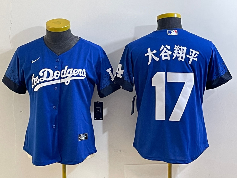 Women's Los Angeles Dodgers #17 大谷翔平 Royal City Connect Stitched Jersey(Run Small) Women's Los Angeles Dodgers #17 大谷翔平 Royal City Connect Stitched Jersey(Run Small)