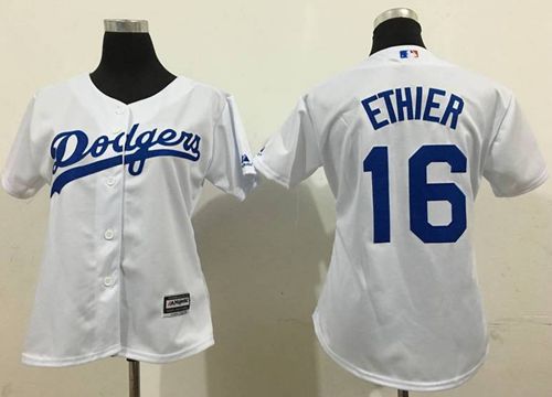 Dodgers #16 Andre Ethier White Lady Fashion Stitched MLB Jersey Dodgers #16 Andre Ethier White Lady Fashion Stitched MLB Jersey