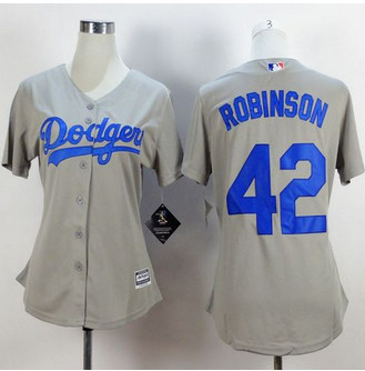 Women Los Angeles Dodgers #42 Jackie Robinson Grey Alternate Road Stitched Baseball Jersey Women Los Angeles Dodgers #42 Jackie Robinson Grey Alternate Road Stitched Baseball Jersey