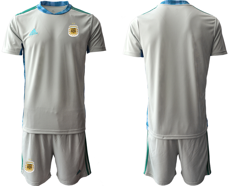 Men's Argentina Blank Gray goalkeeper Jersey