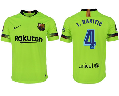 Barcelona #4 I.Rakitic Away Soccer Club Jersey Barcelona #4 I.Rakitic Away Soccer Club Jersey