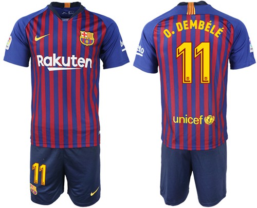 Barcelona #11 O.Dembele Home Soccer Club Jersey Barcelona #11 O.Dembele Home Soccer Club Jersey