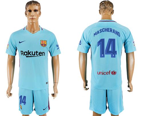 Barcelona #14 Mascherano Away Soccer Club Jersey Barcelona #14 Mascherano Away Soccer Club Jersey