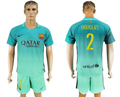 Barcelona #2 Douglas Sec Away Soccer Club Jersey Barcelona #2 Douglas Sec Away Soccer Club Jersey