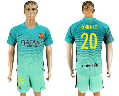 Barcelona #20 Roberto Sec Away Soccer Club Jersey Barcelona #20 Roberto Sec Away Soccer Club Jersey