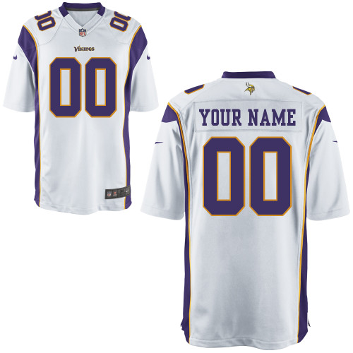 Nike Minnesota Vikings Customized Game White Jerseys Nike Minnesota Vikings Customized Game White Jerseys