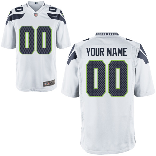 Nike Seattle Seahawks Customized Game White Jerseys Nike Seattle Seahawks Customized Game White Jerseys