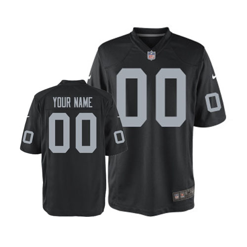 Nike Oakland Raiders Customized Game Black Jerseys Nike Oakland Raiders Customized Game Black Jerseys