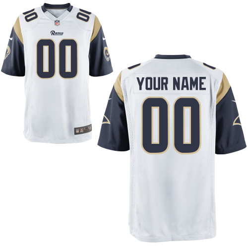 Nike Los Angeles Rams Customized Game White Jerseys Nike Los Angeles Rams Customized Game White Jerseys
