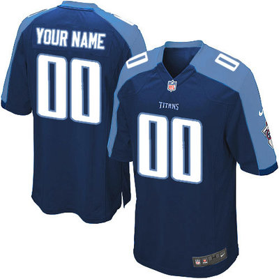 Nike Tennessee Titans Customized Game Dark Blue Jerseys Nike Tennessee Titans Customized Game Dark Blue Jerseys