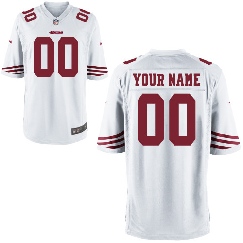 Nike San Francisco 49ers Customized Game White Jerseys Nike San Francisco 49ers Customized Game White Jerseys