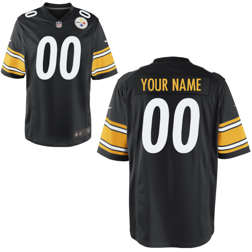 Nike Pittsburgh Steelers Customized Game Black Jerseys Nike Pittsburgh Steelers Customized Game Black Jerseys