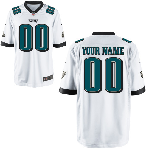 Nike Philadelphia Eagles Customized Game White Jerseys Nike Philadelphia Eagles Customized Game White Jerseys