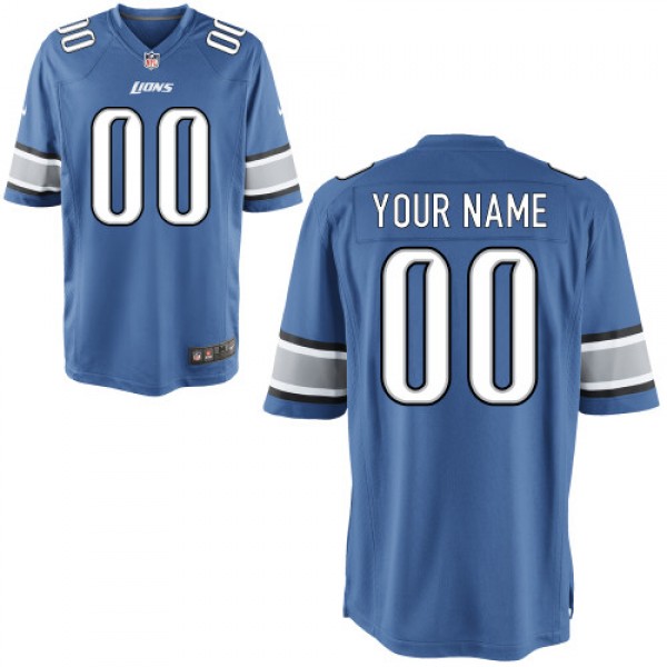 Nike Detroit Lions Customized Game Blue Jerseys Nike Detroit Lions Customized Game Blue Jerseys
