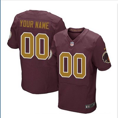Men's Nike Washington Redskins Customized Elite RedGold Number Alternate 80TH Anniversary NFL Jersey Men's Nike Washington Redskins Customized Elite RedGold Number Alternate 80TH Anniversary NFL Jersey