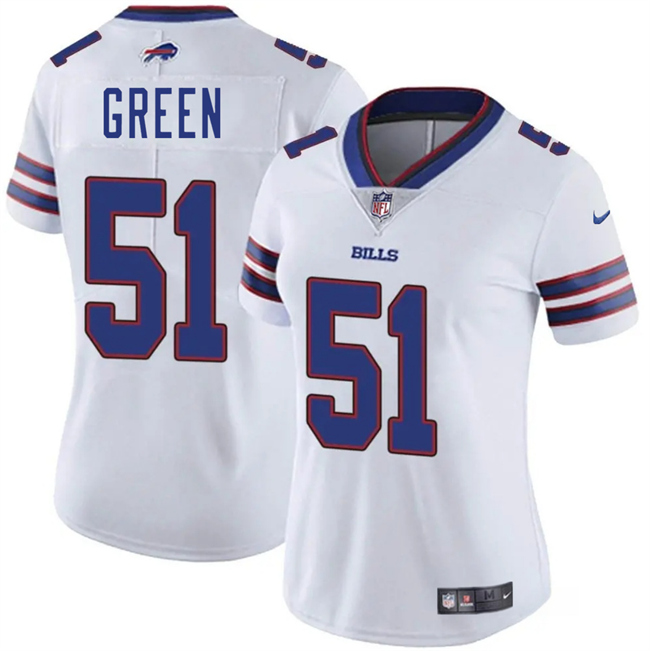 Women's Buffalo Bills #51 Kendrick Green White Vapor Stitched Football Jersey(Run Small) Women's Buffalo Bills #51 Kendrick Green White Vapor Stitched Football Jersey(Run Small)
