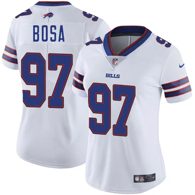 Women's Buffalo Bills #97 Joey Bosa White Vapor Stitched Football Jersey(Run Small) Women's Buffalo Bills #97 Joey Bosa White Vapor Stitched Football Jersey(Run Small)