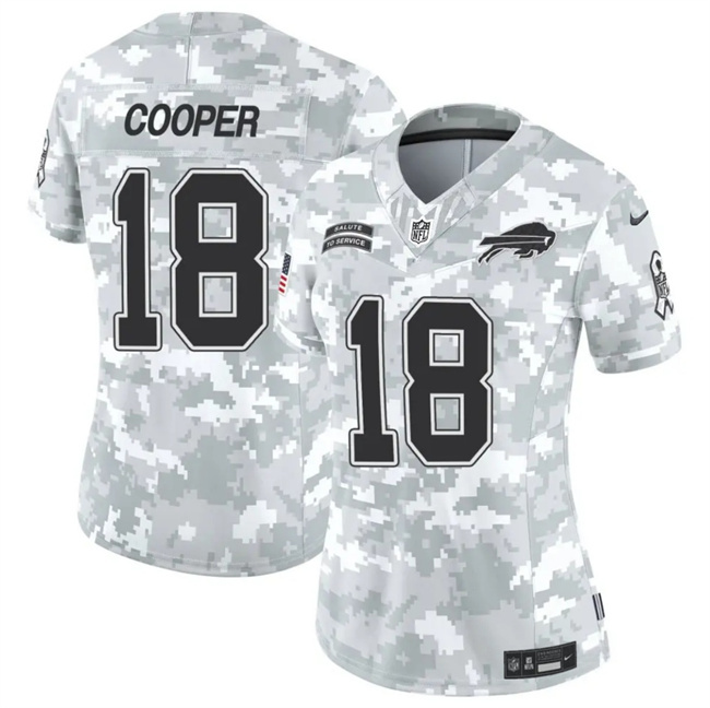 Women's Buffalo Bills #18 Amari Cooper 2024 F.U.S.E Arctic Camo Salute To Service Limited Stitched Football Jersey(Run Small) Women's Buffalo Bills #18 Amari Cooper 2024 F.U.S.E Arctic Camo Salute To Service Limited Stitched Football Jersey(Run Small)