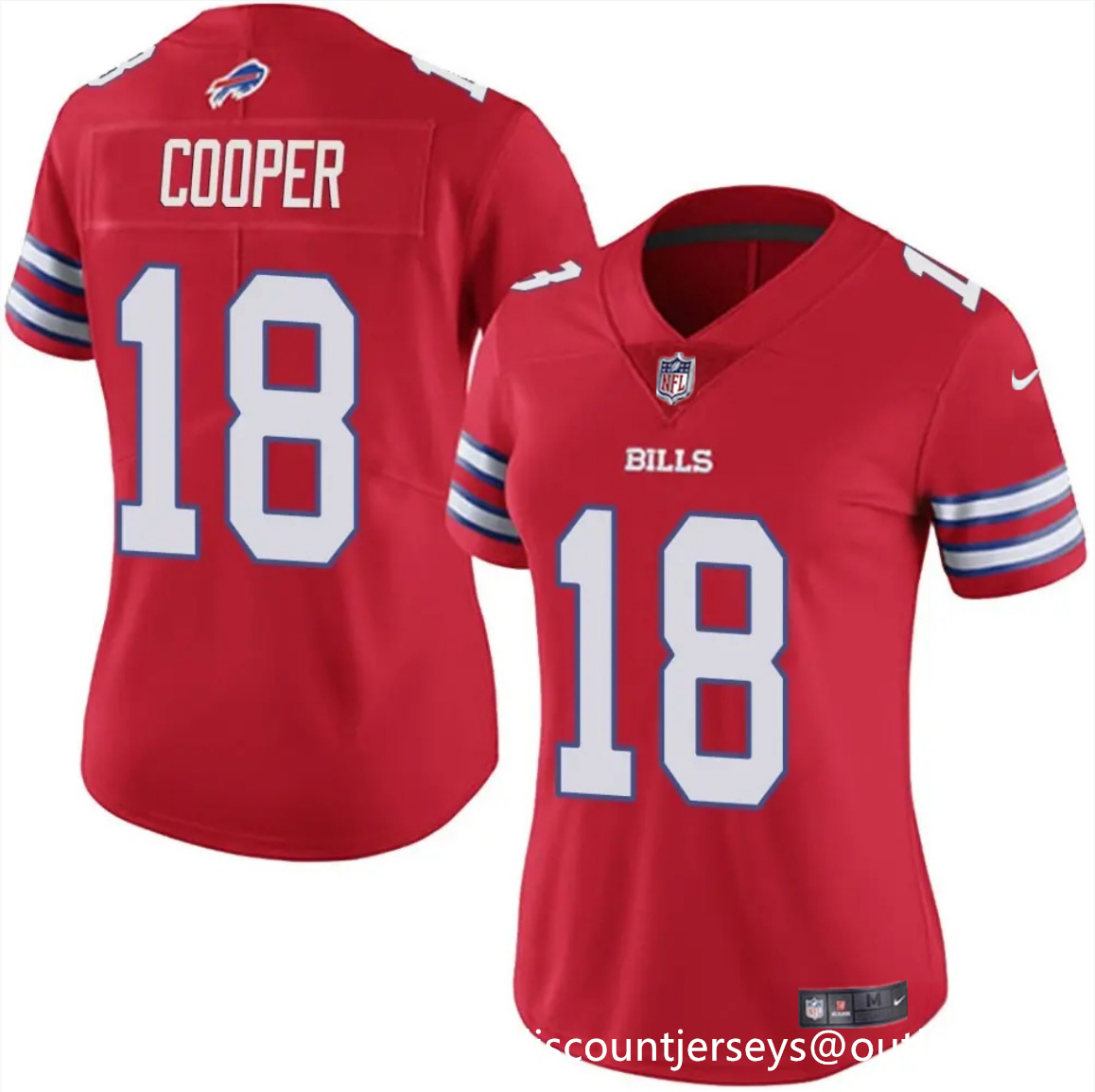 Women's Buffalo Bills #18 Amari Cooper Red Vapor Stitched Football Jersey(Run Small) Women's Buffalo Bills #18 Amari Cooper Red Vapor Stitched Football Jersey(Run Small)