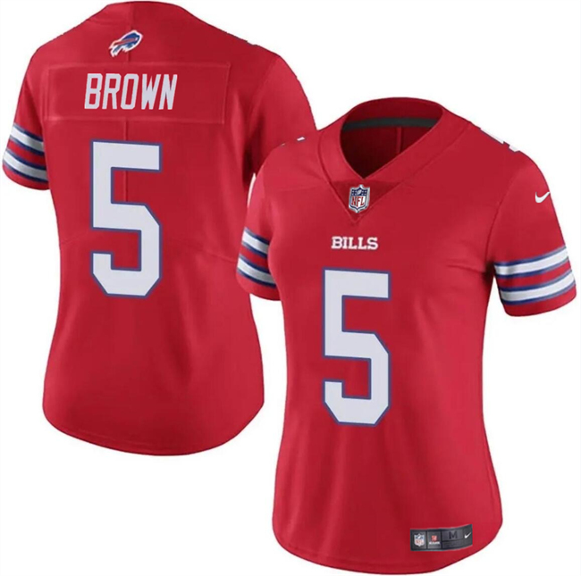 Women's Buffalo Bills #5 Anthony Brown Red Vapor Stitched Football Jersey(Run Small) Women's Buffalo Bills #5 Anthony Brown Red Vapor Stitched Football Jersey(Run Small)
